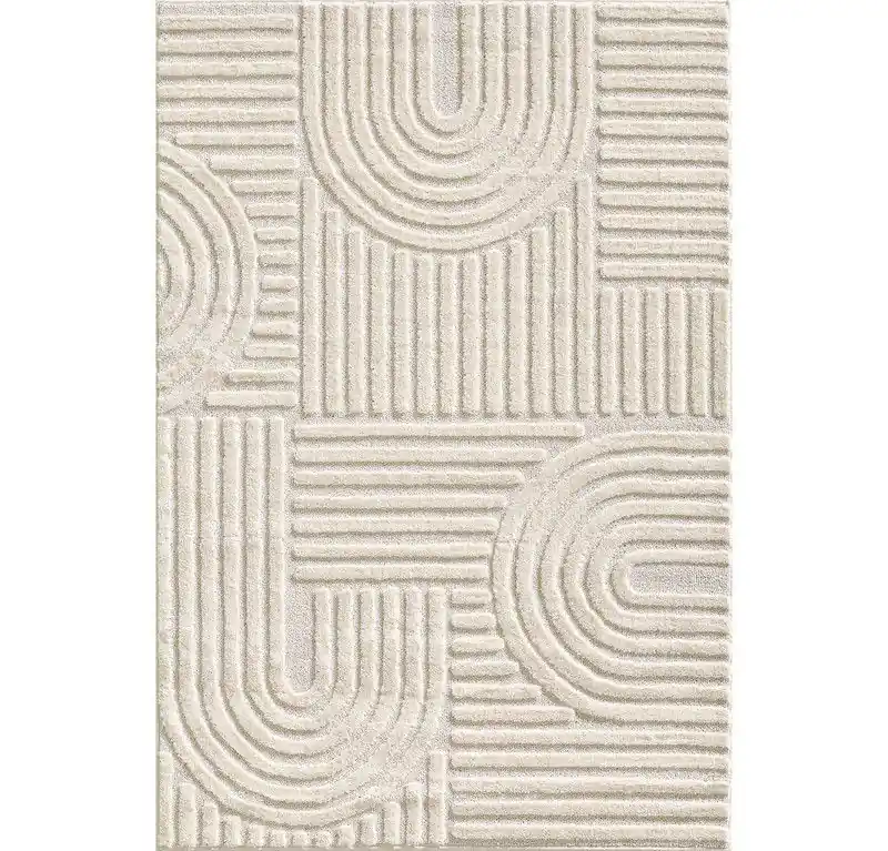 Laagpolig vloerkleed Arte - Japandi Stijl - Creme - 160x230 cm Seizoensaanbieding