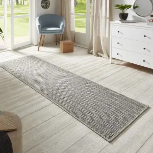 Loper Laagpolig Sisal Look - Geschikt voor Binnen & Buiten - Grijs / Antraciet - 80x150 cm Rechtstreeks Van De Fabrikant
