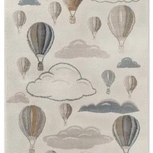 Gratis Retour Kindervloerkleed Adventures - Luchtballon - Creme / Multi - 120x170 cm
