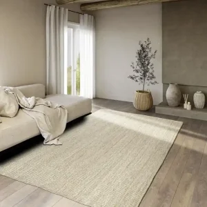 Exclusief Villeroy & Boch - Jute vloerkleed - Rosalie - Naturel / Wit - 120 X 170 CM