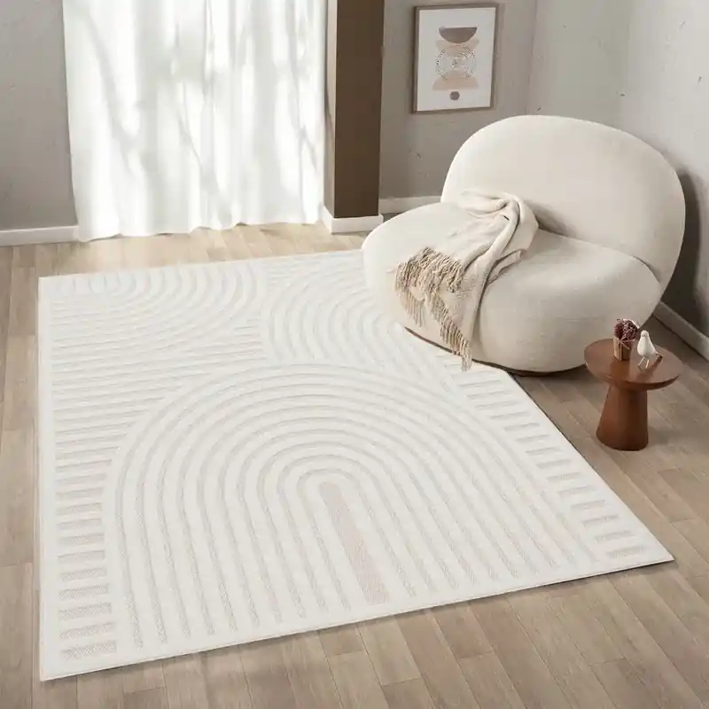 Binnen- En Buitenkleed - Toscana Japandi Crème - 160 X 220 CM Populair