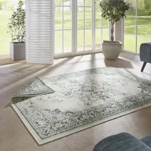Binnen & Buitenkleed Omkeerbaar - Borbon Groen/Crème - 200 X 290 CM Express Levering