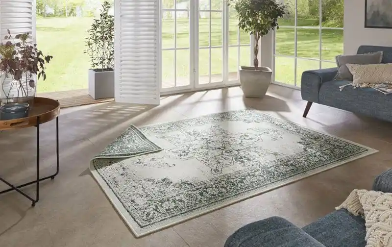 Binnen & Buitenkleed Omkeerbaar - Borbon Groen/Crème - 200 X 290 CM Express Levering