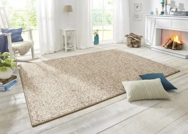 Tufted vloerkleed - Wollen Look Beige - 160 X 240 CM Exclusieve Aanbieding
