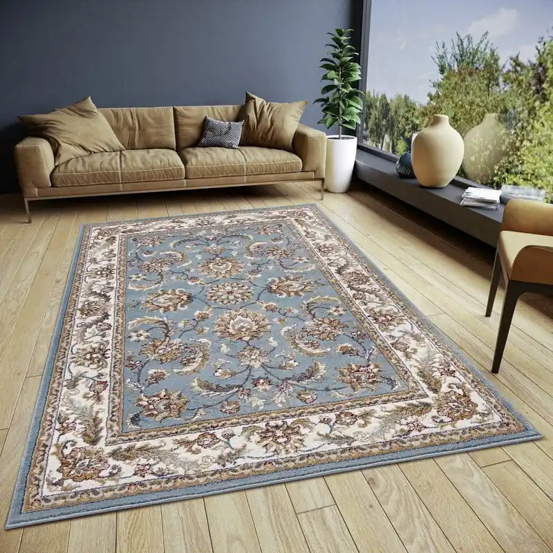 Klassiek vloerkleed - Reni Tuquoise/Crème - 160 X 235 CM Rechtstreeks Van De Fabrikant