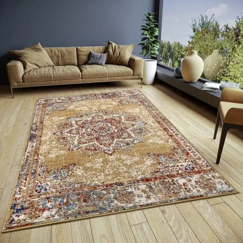 Hoge Kwaliteit Vintage vloerkleed - Maderno Geel / Multi - 200 X 280 CM