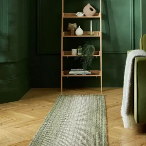 Must-Have Loper - Jute Ombre Modern Laagpolig - Wol Mix - Handgeweven - Groen 60X230 Cm - 60 X 230 CM