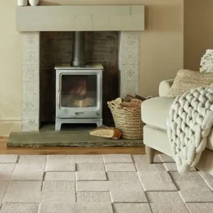 Checkerboard vloerkleed - Laagpolig - 100% Wol Modern - Naturel / Beige - 160 X 230 CM Handgemaakt