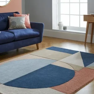 Rechtstreeks Van De Fabrikant Esre vloerkleed - Laagpolig - 100% Wol - Geo Modern - Multi - 160 X 230 CM