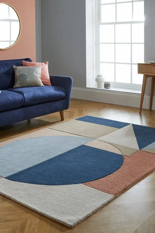 Rechtstreeks Van De Fabrikant Esre vloerkleed - Laagpolig - 100% Wol - Geo Modern - Multi - 160 X 230 CM