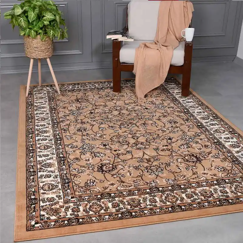 Klassiek vloerkleed - Skazar Oosters Motief Beige - 80 X 150 CM Finale Uitverkoop