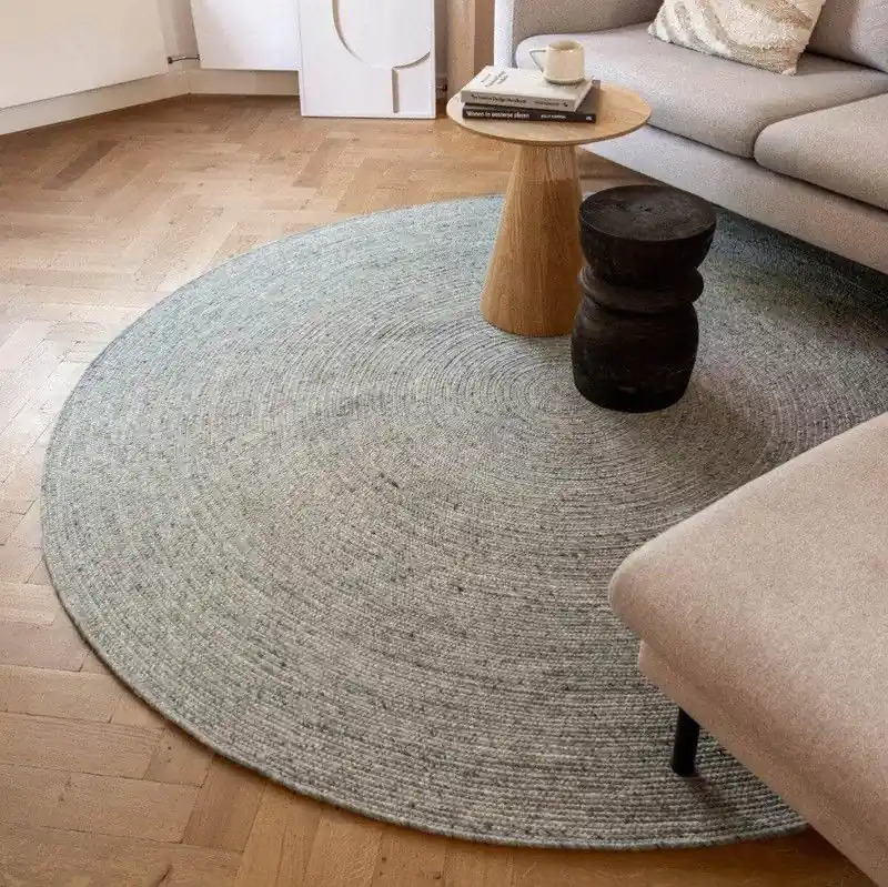 Must-Have Rond wollen vloerkleed Gapo groen