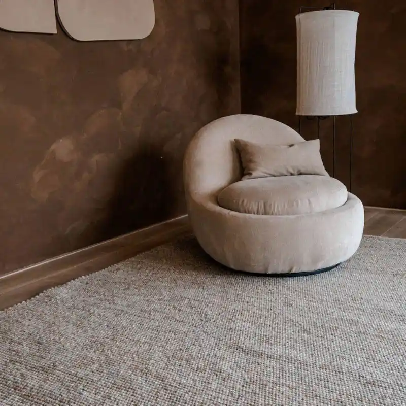 Wollen Vloerkleed Grijs/bruin gemeleerd Vik Bruin; Grijs - 200 x 290 cm - (L) Exclusief