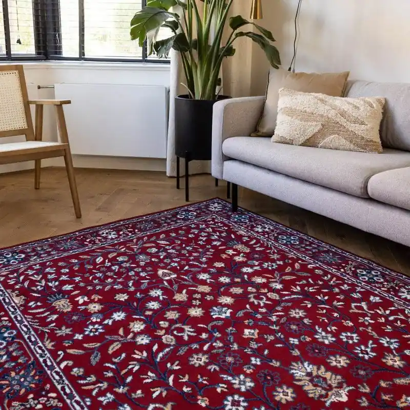 Alleen Vandaag Vintage Vloerkleed Nazly Rood/Blauw - Polypropyleen - 190 x 280 cm (L)