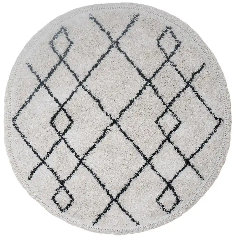 Vloerkleed Medina Cream Rond ø160 cm Handgemaakt