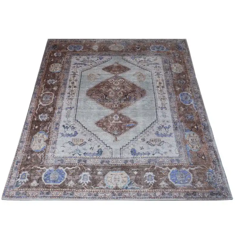 Vloerkleed Karaca Purple/Brown 07 - 70 x 140 cm Exclusieve Aanbieding