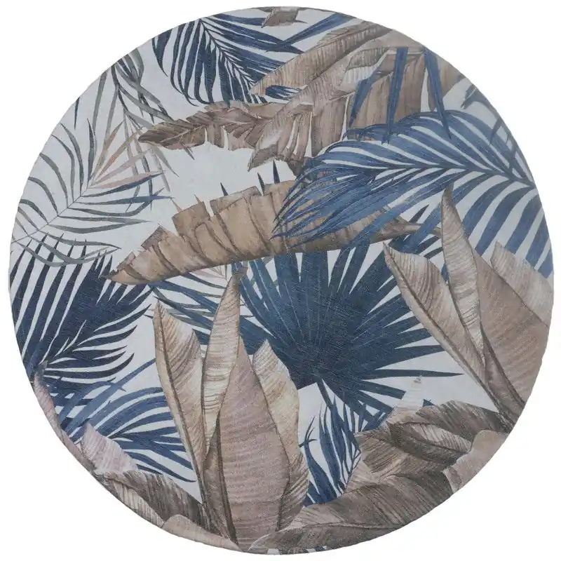 Vloerkleed Palm Blue Rond ø160 cm Luxe