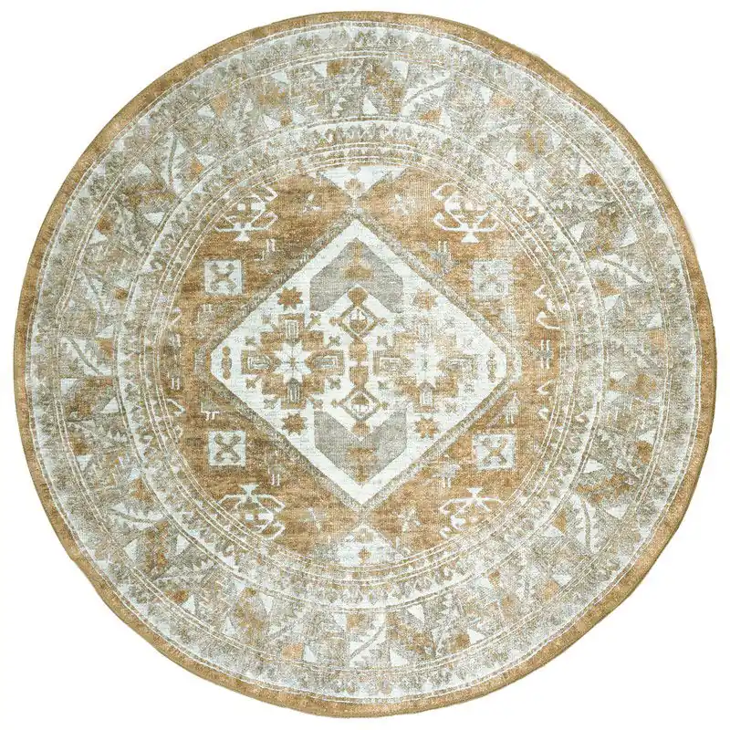 Garantie Inbegrepen Vloerkleed Laria Brown 5 Rond - ø120 cm