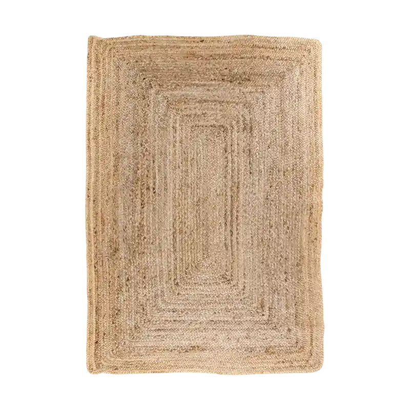 Professioneel Milou jute vloerkleed naturel - 180 x 120 cm