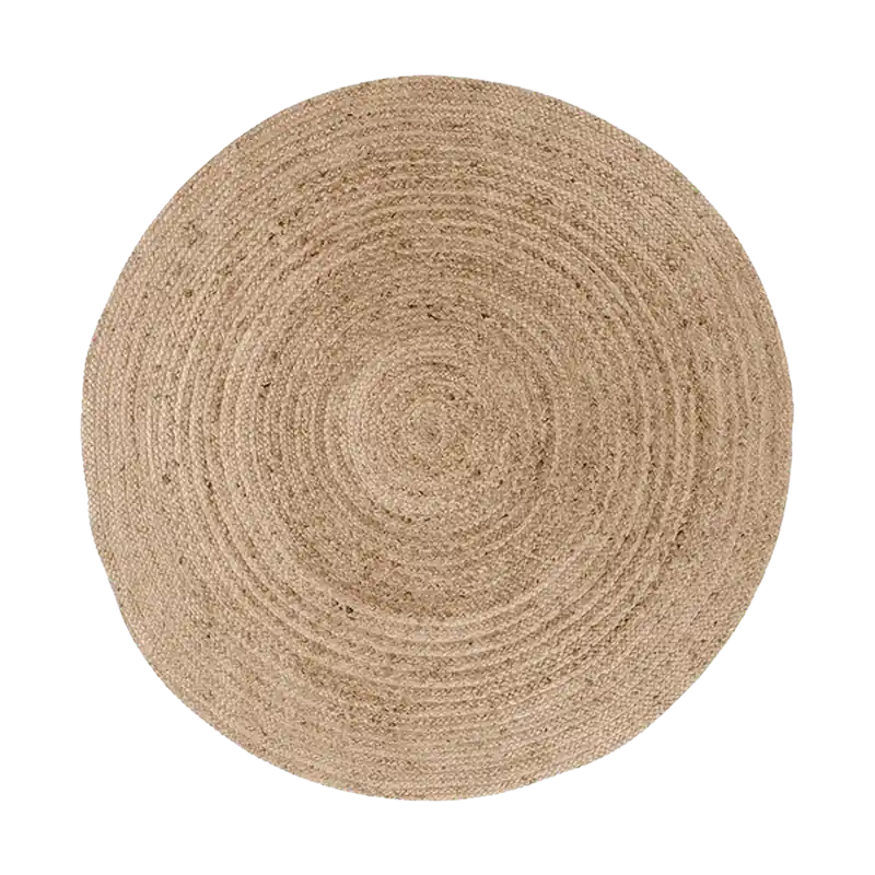Milou jute vloerkleed naturel - Ø 90 cm Hoge Kwaliteit