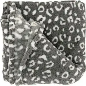 Plaid zion 200x150cm donkergrijs Korting
