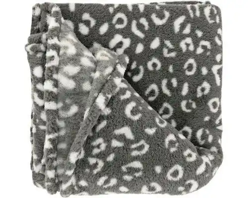 Plaid zion 200x150cm donkergrijs Korting