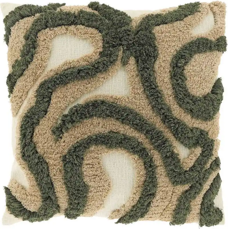 Kussen calin 45x45 cm winter green Op = Op