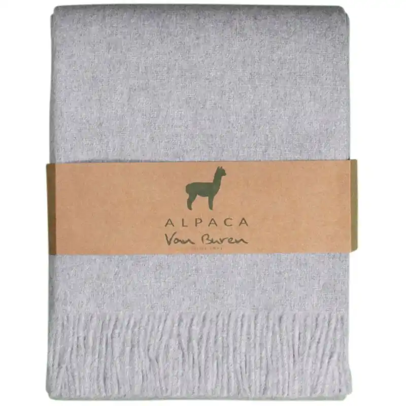 Alpaca Plaid - Lichtgrijs - 200x150cm - Nieuw! Snelle Levering