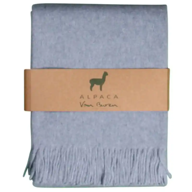 Fabrieksprijs Alpaca Plaid - Lichtblauw - 200x150cm - Nieuw!