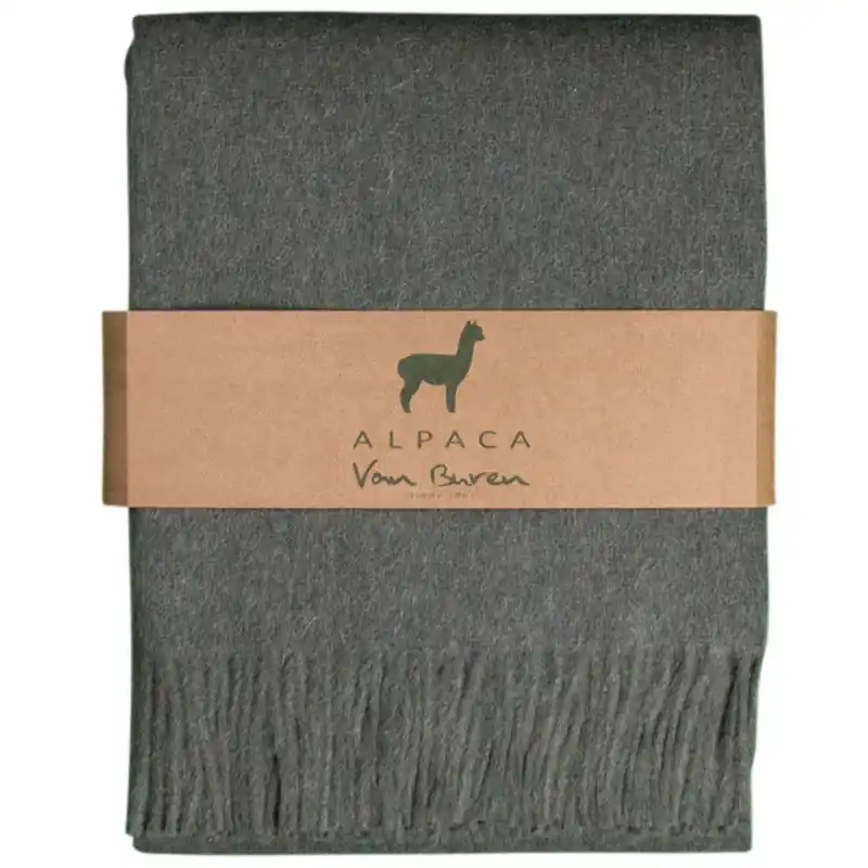 Alpaca Plaid - Donkergroen - 200x150cm - Nieuw! Geld-Terug-Garantie