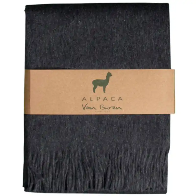 Alpaca Plaid - Antraciet - 200x150cm - Nieuw! Luxe