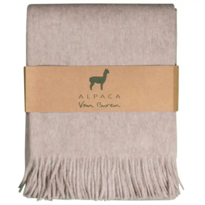 Alpaca Plaid - Lichtbeige - 200x150cm - Nieuw! Beperkte Voorraad