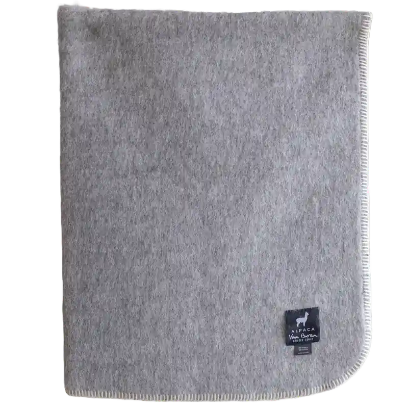 Gratis Retour Wiegdeken alpacawol - Lichtgrijs - 100x75cm