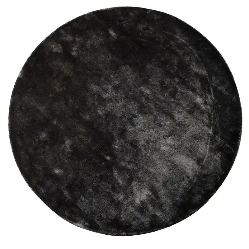Luxe PTMD - Vloerkleed Flavia - Zwart - 160x160x1cm