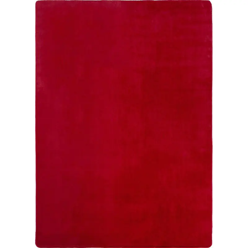 Aanbieding JOY Effen Soft Rond Vloerkleed – 100% Polyester – Anti-Slip - Rood- 160 CM ROND