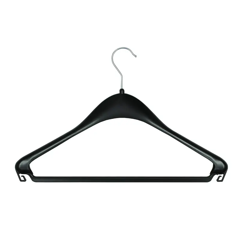 Direct Beschikbaar Kledinghanger - 5x stuks - zwart - kunststof - kledinghaak - kleding ophangen - Kledinghangers