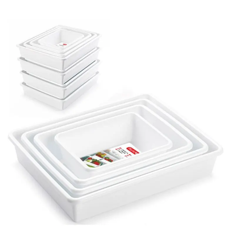 8x Opbergbakjes/organizers voor in de koelkast wit - Opbergbox Favoriet
