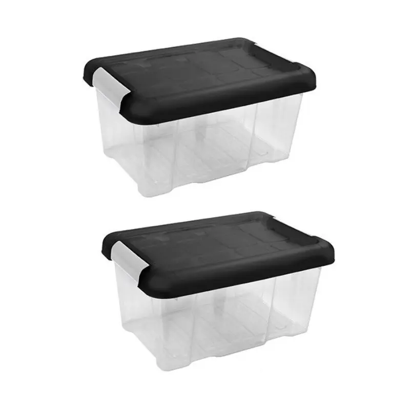 Opberg box/opbergdoos - 4x - 5 liter - 30 x 20 x 14 cm - kunststof - Opbergbox Must-Have