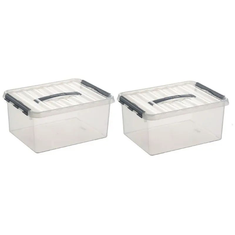 Superprijs Sunware opbergbox - 6x stuks - transparant - 15L - 40 x 30 x 18 cm - Opbergbox