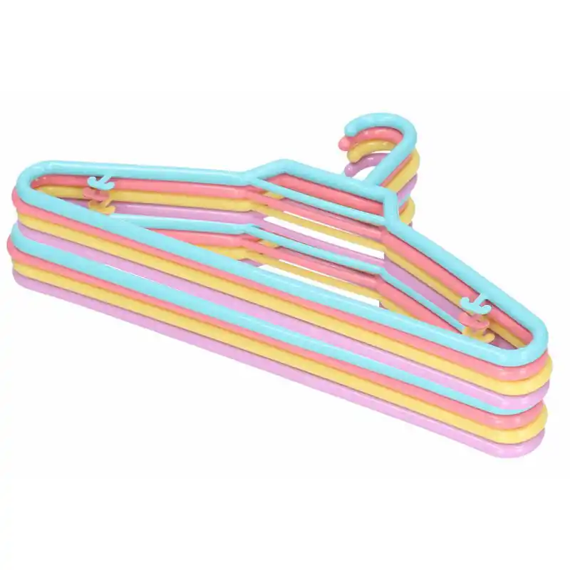 Ambachtelijk 1x Pastel klerenhangers voor kinderkleren/kinderkleding 27 cm kunststof - Kledinghangers
