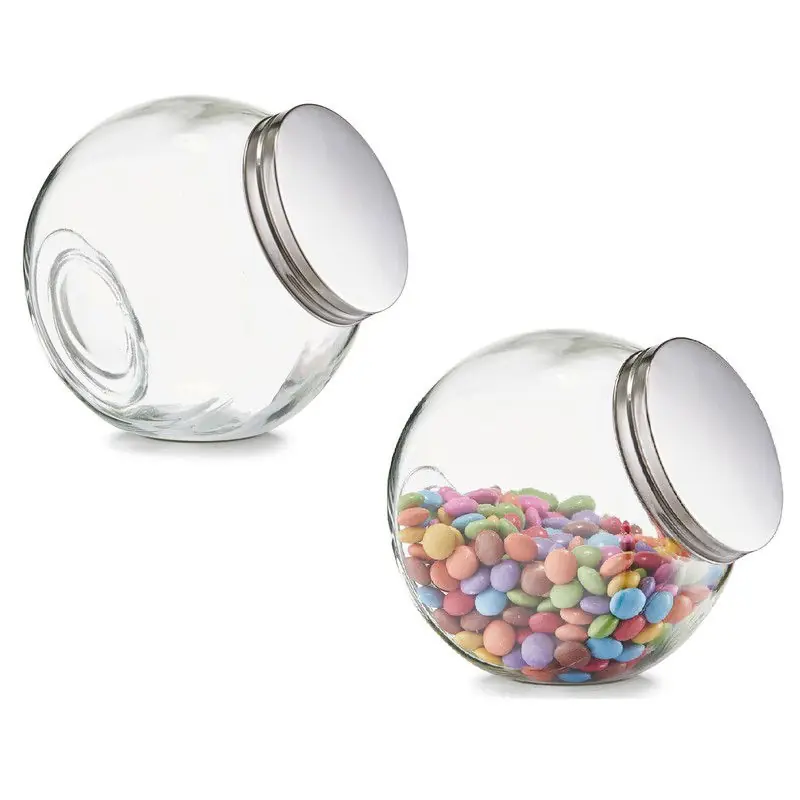 Goedkoop Zeller Glazen voorraadpot snoeppot - 5x - 1200 ml - 15 x 10 cm - Voorraadpot