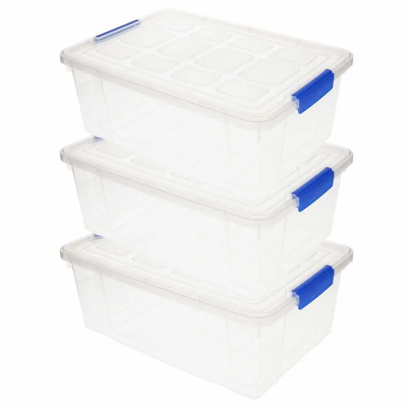 Plasticforte Opbergbox met deksel - 8x - 9 liter - transparant - kunststof - Opbergbox Bestseller