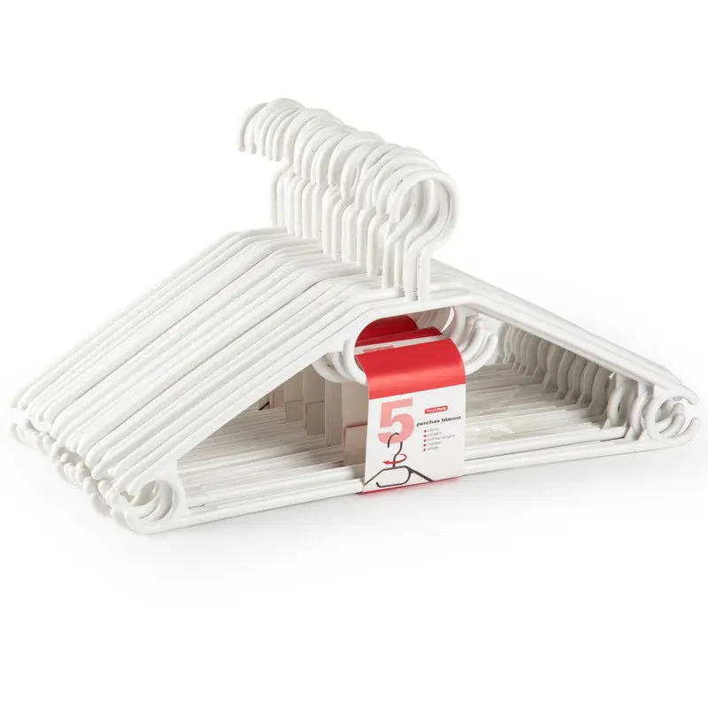 Weekendaanbieding Plasticforte Kledinghangers - 20x - wit - kunststof - 40,5 cm - Kledinghangers