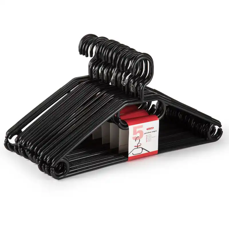 Nieuwe Collectie PlasticForte Kledinghangers - 40x - zwart - kunststof - 40,5 cm - Kledinghangers