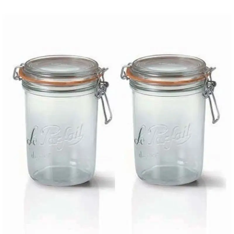 Le Parfait Voorraad/weckpot - 10x - transparant glas - 17 x 10 cm - 1L - Weckpotten Shop Nu