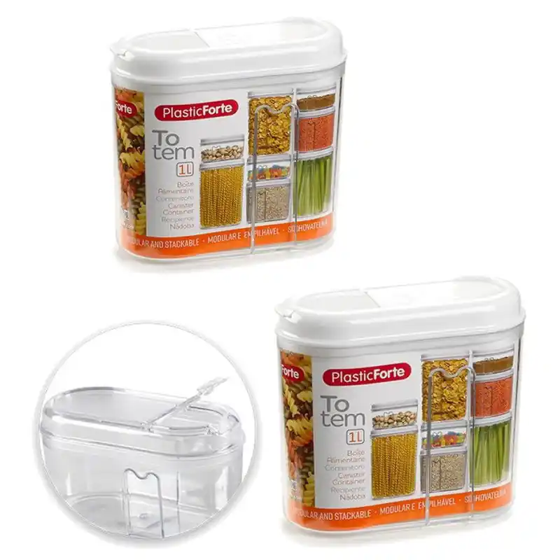 Nieuw Model PlasticForte Plastic strooier/voorraad bussen 1 liter - Voorraadpot