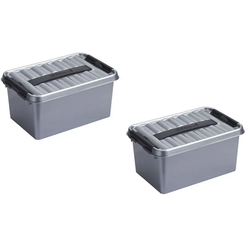 Beperkt Aanbod Sunware opbergbox - 3x stuks - grijs - 6L - 30 x 20 x 14 cm - Opbergbox