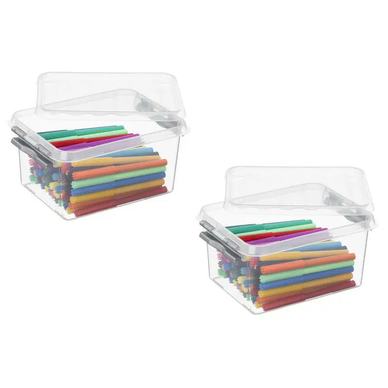 Hoge Kwaliteit Sunware opbergbox - 3x stuks - transparant - 2L - 20 x 15 x 10 cm - Opbergbox