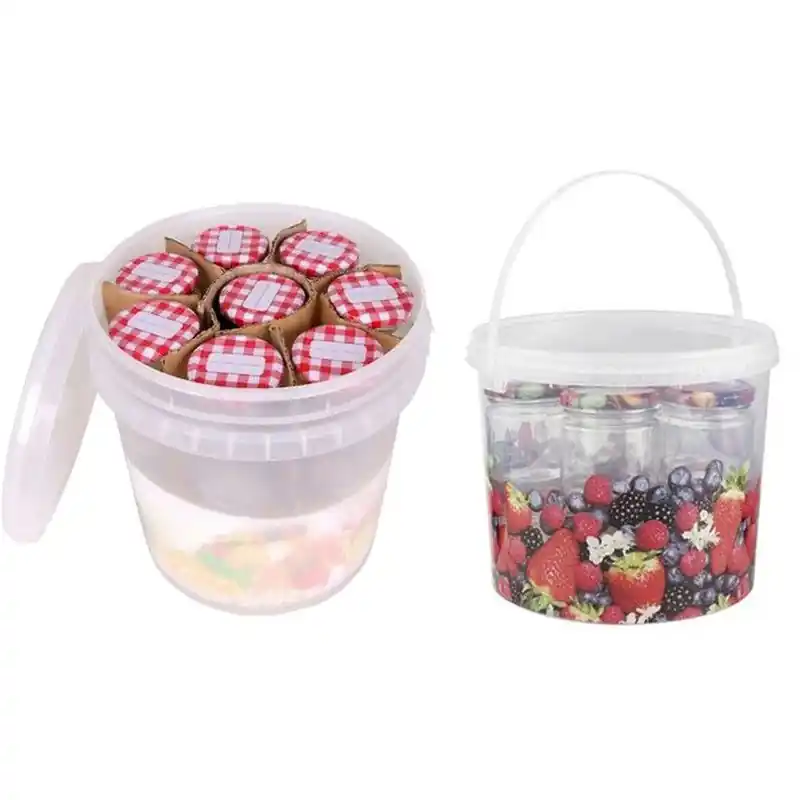 Beste Prijs HI Weckpotjes - 2x set - emmer met 10 potjes - 210 ml - glas - weckpotten - jampotjes - Weckpotten