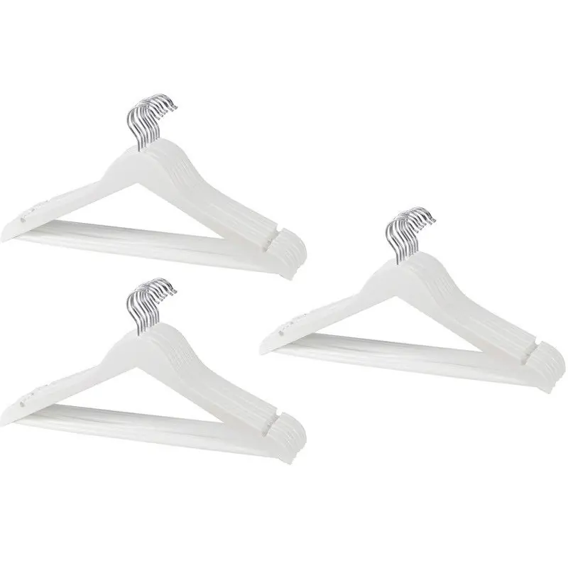 Koop Online Kledinghanger - 15x - hout - wit - 45 cm - kledinghanger set - Kledinghangers